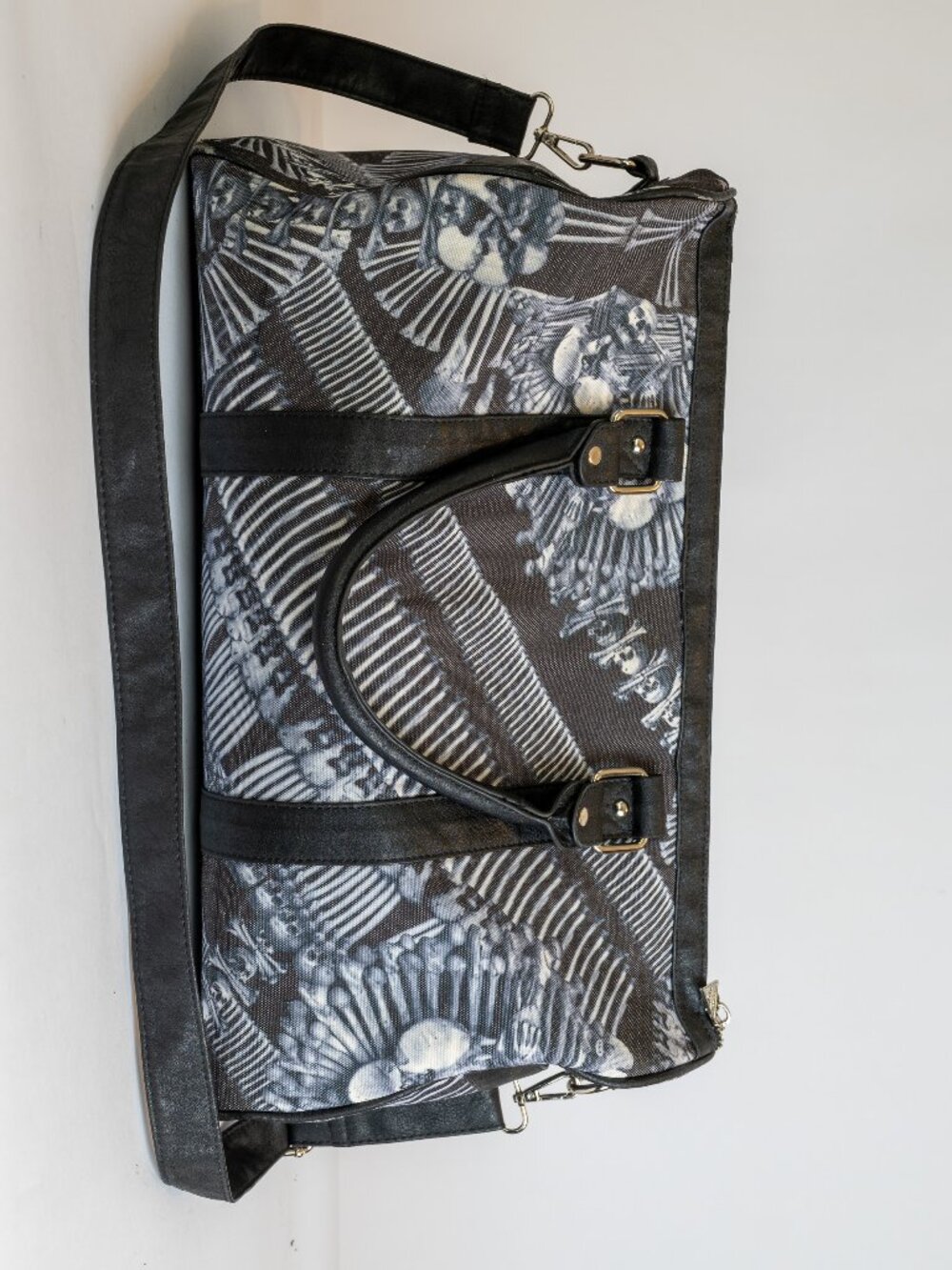Widow Skeleton Print Weekender Bag Goth Duffel Overnight Bag Dolls Kill